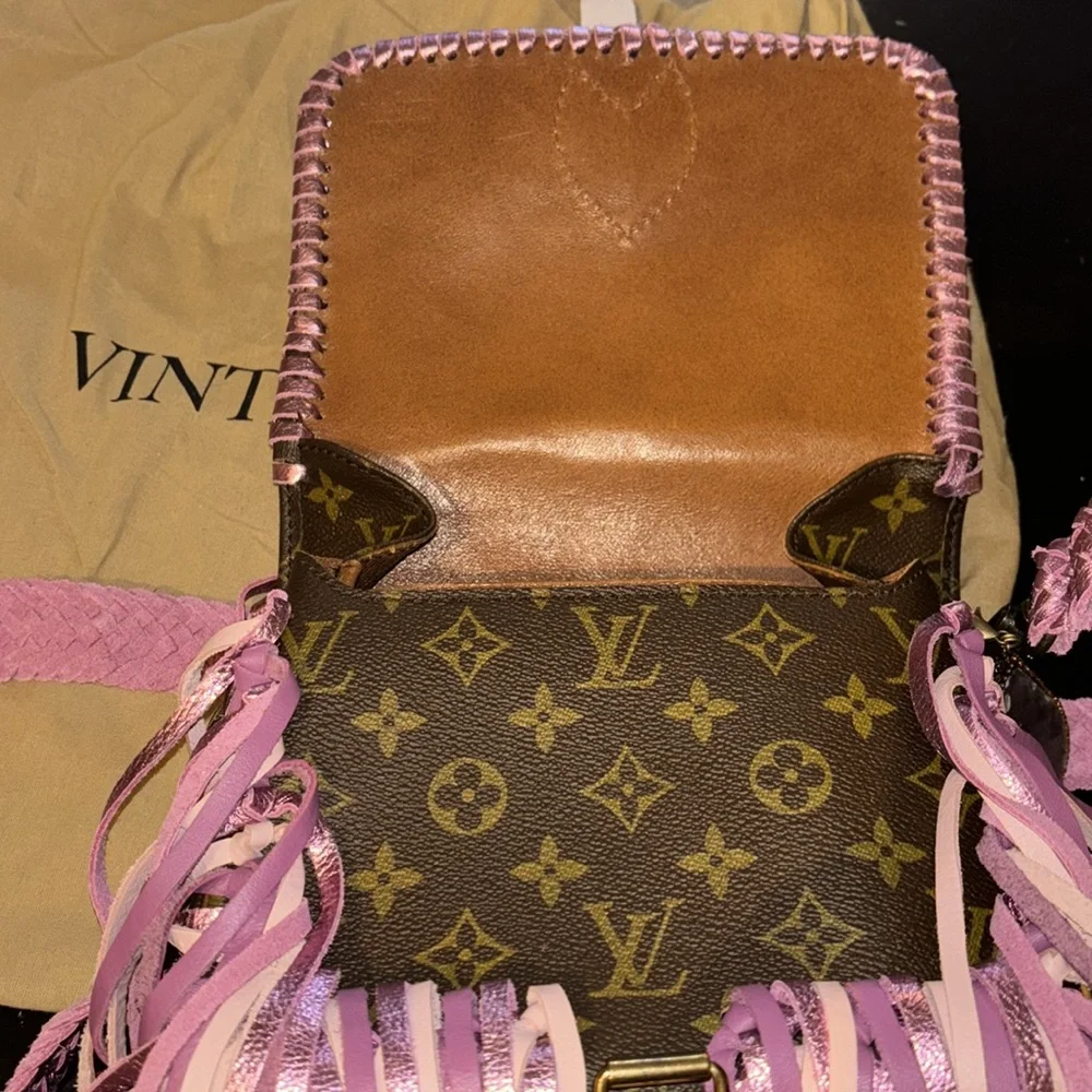 SOLD Vintage Boho Gorgeous Recycled LV Bag - Picture 11 of 11